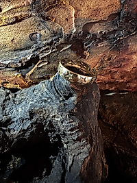 Verstellbarer Sternenring aus Kupfer & Messing – handgefertigter Boho Statement Schmuck