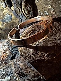 Handgemachter Kupfer-Armreif glänzend – Schlichte Armspange aus massivem Kupfer | Minimalistischer Schmuck