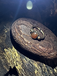 Achat Ring – Naturstein Ring aus Messing & Kupfer | Verstellbar