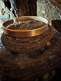 Handgemachter Kupfer-Armreif matt – Schlichte Armspange aus massivem Kupfer | Minimalistischer Boho Schmuck