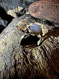 Rosenquarz Ring – Messing & Kupfer, verstellbar