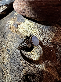 Rosenquarz Ring – Vintage Design | verstellbar | Messing & Kupfer