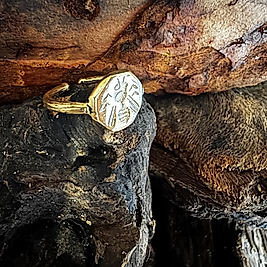 Verstellbarer Bienenring aus Messing-Kupfer – handgefertigter Vintage Ring mit Gravur